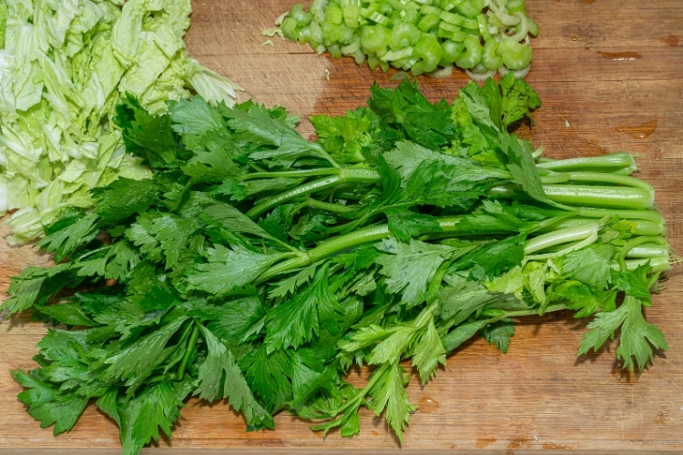 Nhặt (lặt) rau cần tây