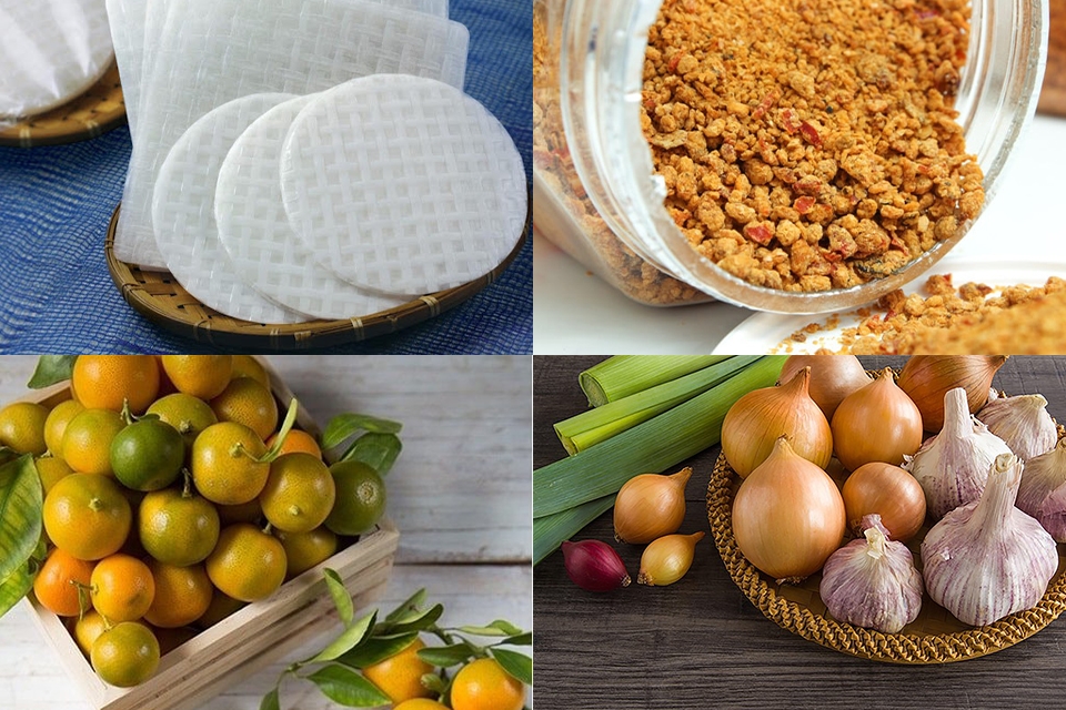 Chuẩn bị nguyên liệu bánh tráng trộn