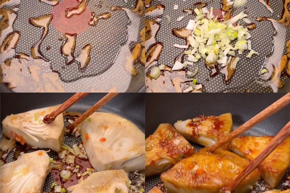 Bước 4: Chiên sơ mít