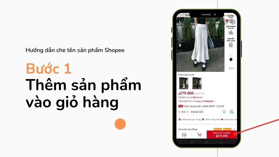Chọn sản phẩm cần che tên
