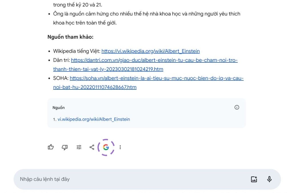 Xác minh bằng Google tìm kiếm