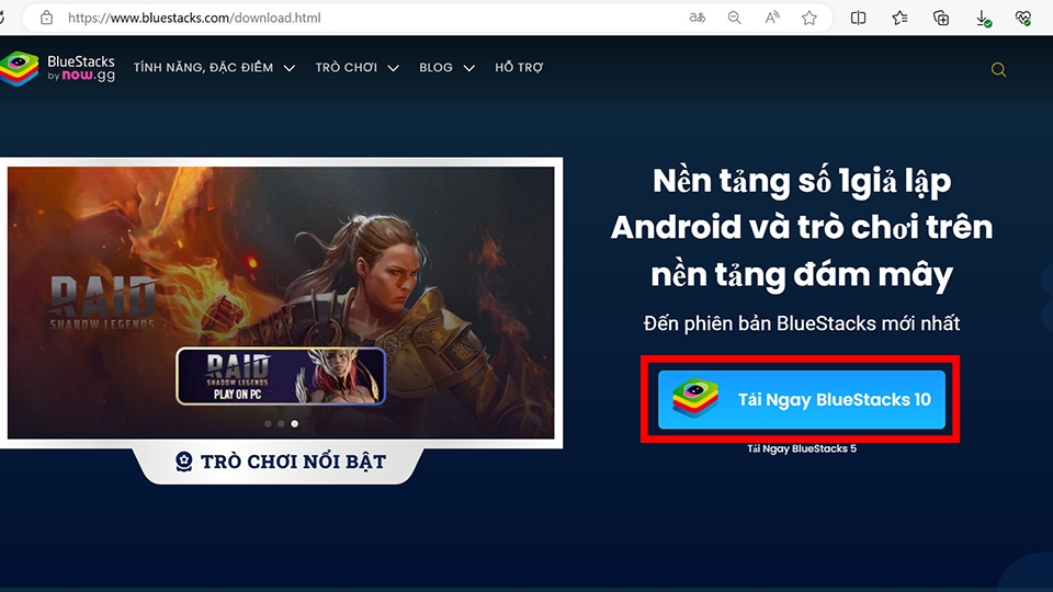 Tải xuống giả lập Bluestacks