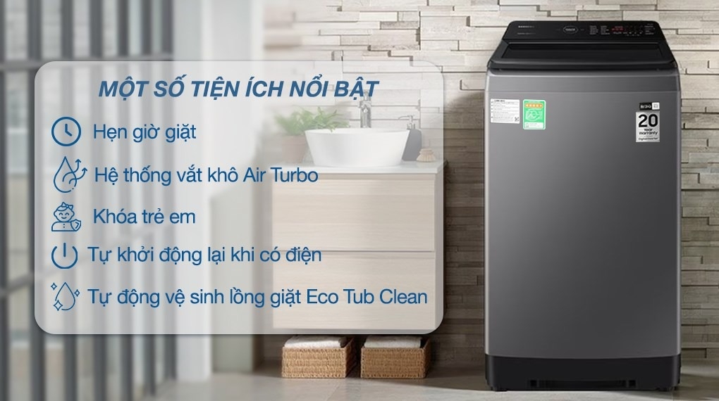 máy giặt Samsung WA95CG4545BDSV (ảnh 5)