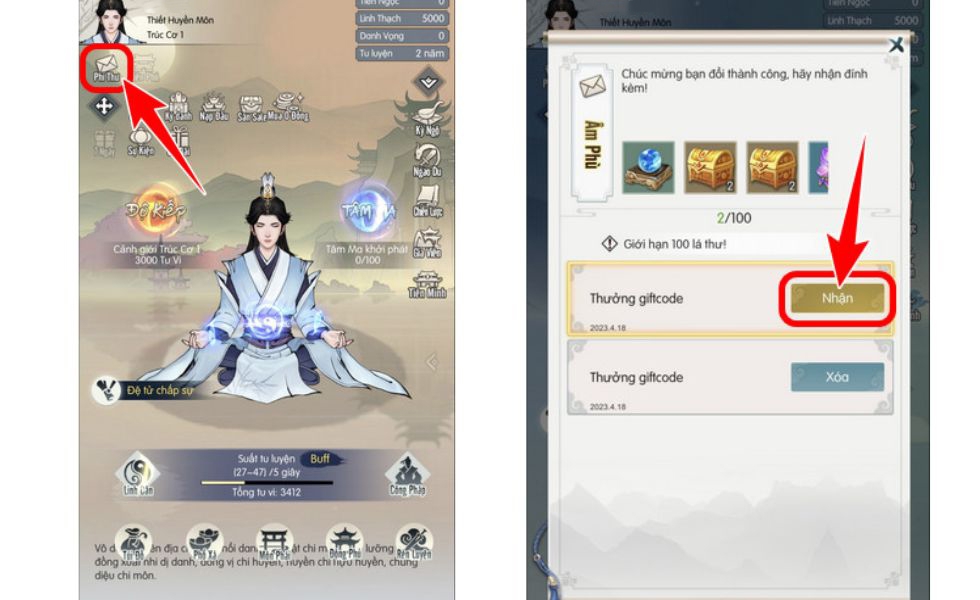Code Tuyệt Thế Tiên Đế mới nhất 2024 - Hướng dẫn chi tiết cách nhập code game đúng 39