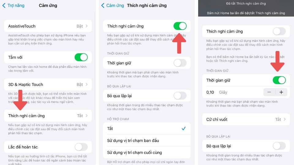 Kích hoạt chế độ thích nghi cảm ứng trên điện thoại 2