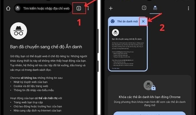 cách tắt chế độ ẩn danh trên điện thoại 11