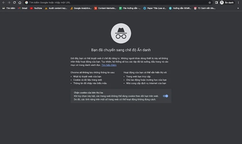 cách tắt chế độ ẩn danh trên điện thoại 6