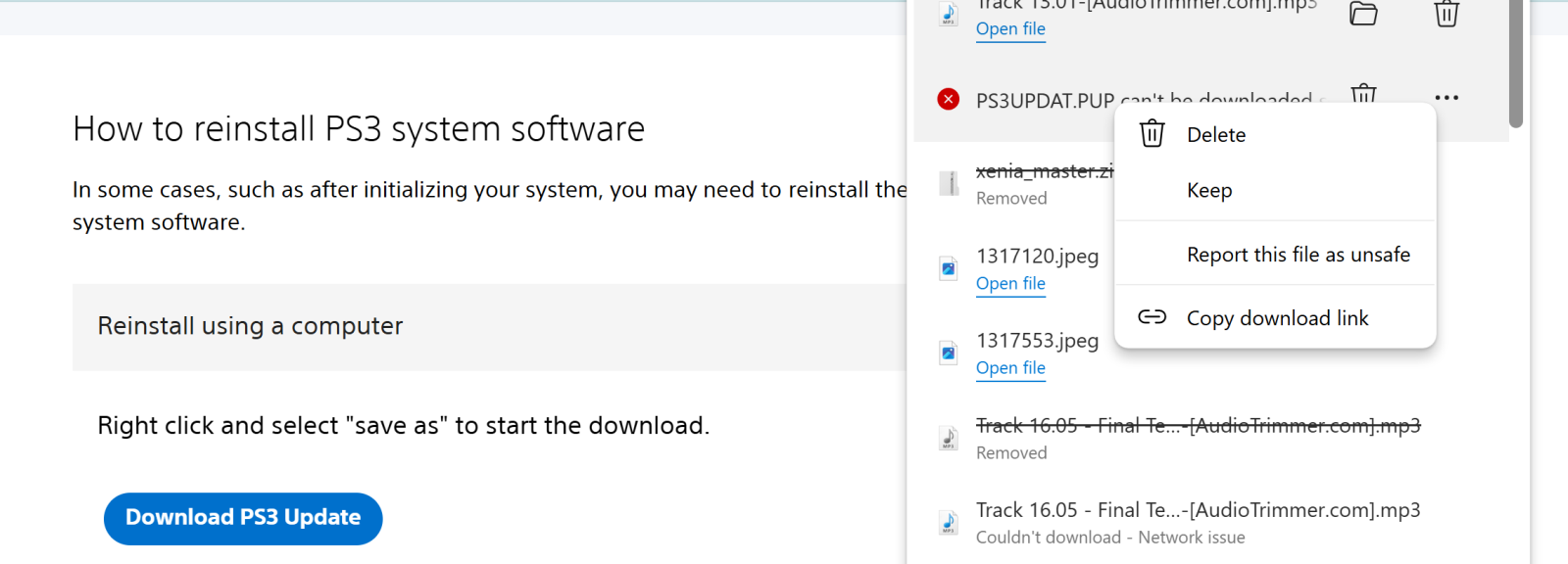 Tải về firmware PS3