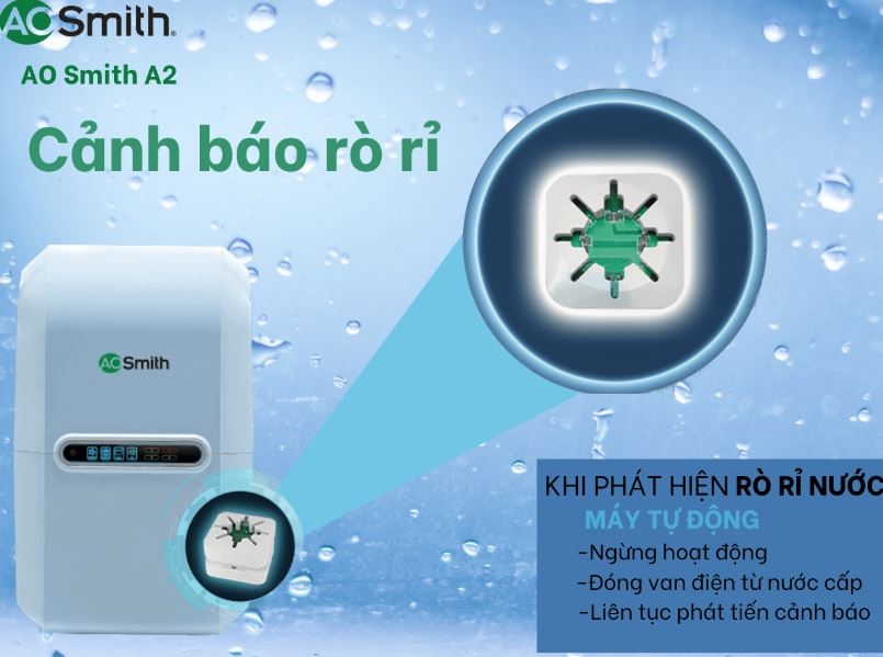 tự động cảnh báo rò rỉ nước máy lọc nước 3