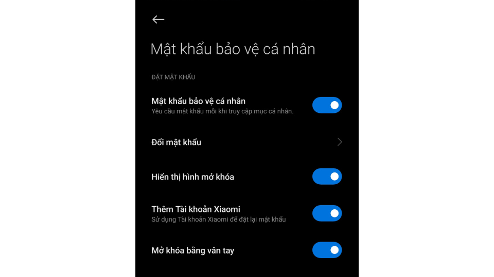 Cài đặt Album cá nhân Xiaomi