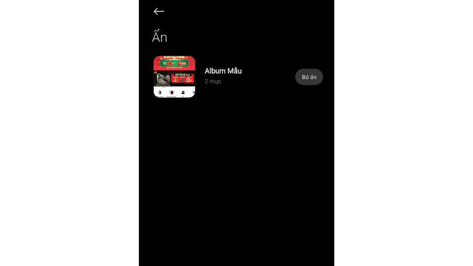 Hướng dẫn ẩn album Xiaomi