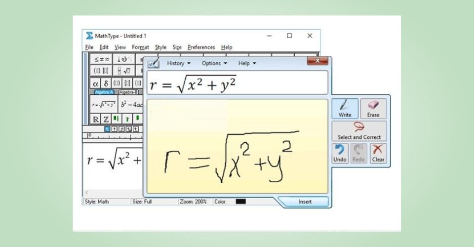 Bạn có thể kích hoạt công cụ soạn công thức qua cách viết