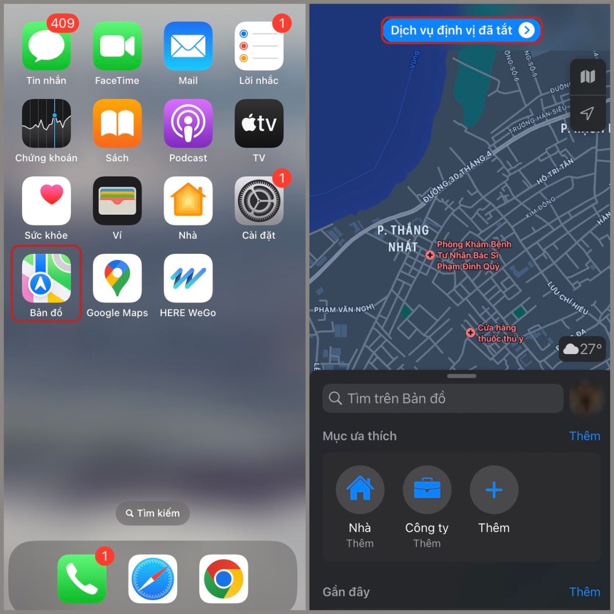 xác định vị trí hiện tại trên iPhone - hình 2
