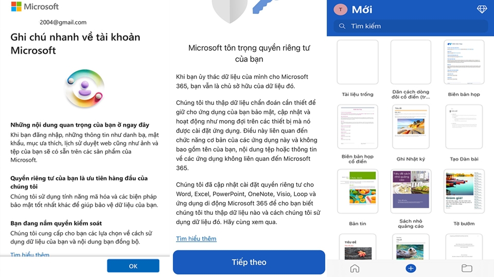 Chấp nhận các điều khoản và bắt đầu sử dụng