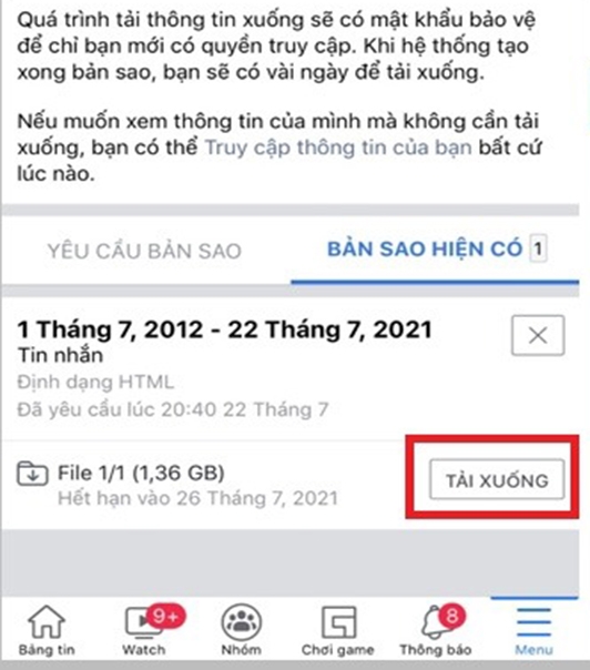 cách xem lại tin nhắn đã xóa trên messenger bằng điện thoại 9