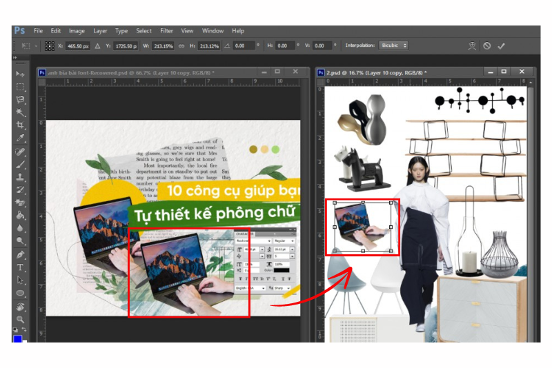 Hướng dẫn copy layer trong Photoshop, lấy màu và lưu màu đơn giản