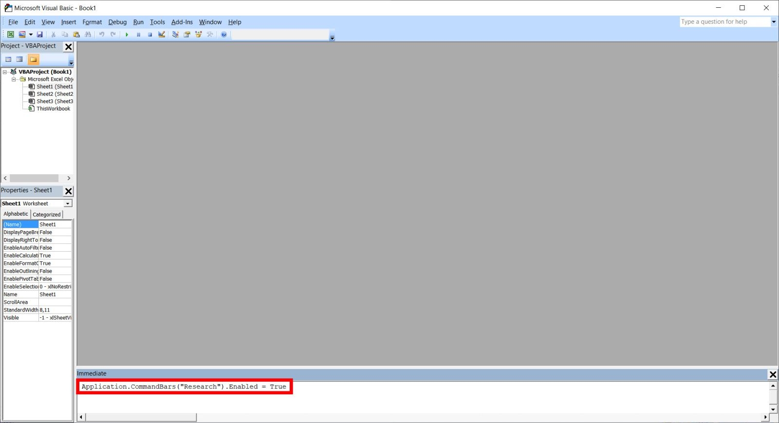tắt research trong excel 9