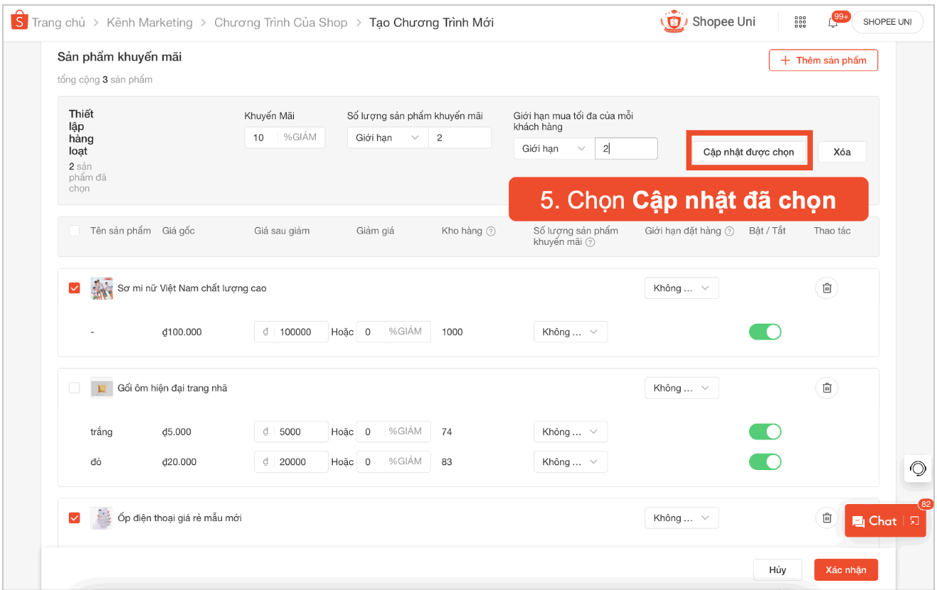 Cách giảm giá sản phẩm trên Shopee (ảnh 8)