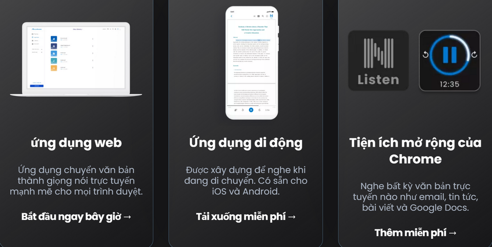 Những nền tảng hỗ trợ cho người dùng