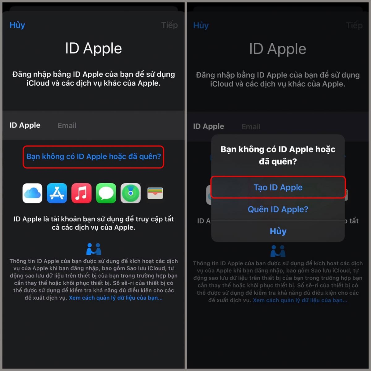 tạo iCloud trên iPhone - hình 5