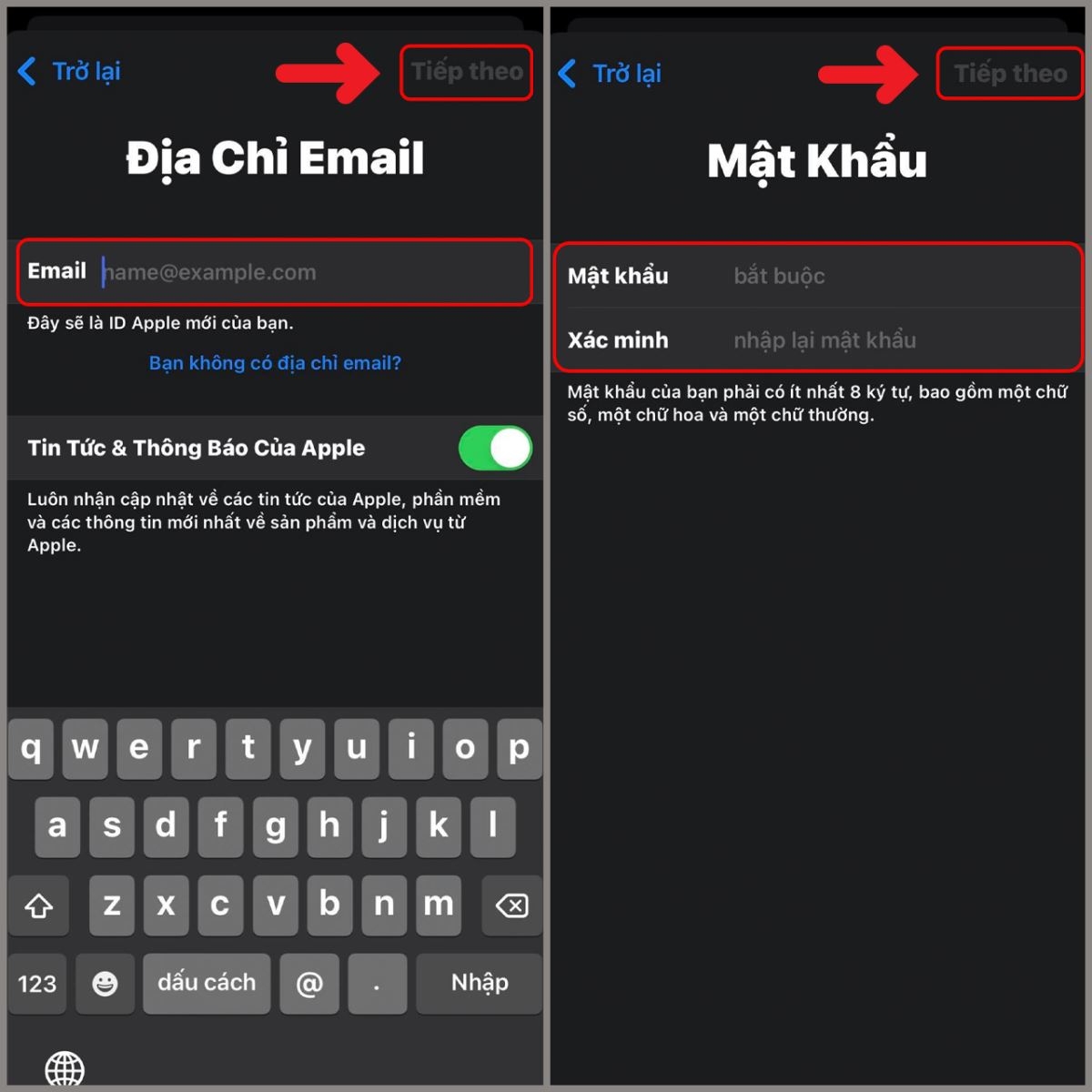 tạo iCloud trên iPhone - hình 6
