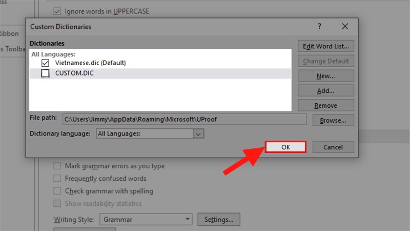 kiểm tra chính tả tiếng Việt trong Word - hình 16