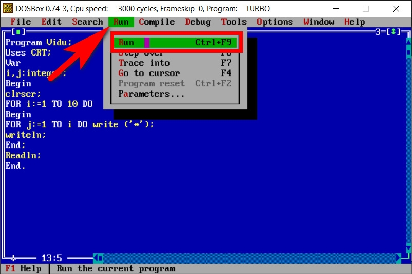 turbo pascal 16
