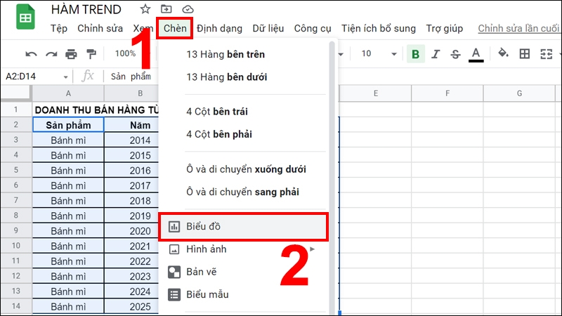 Hàm TREND (ảnh 5)