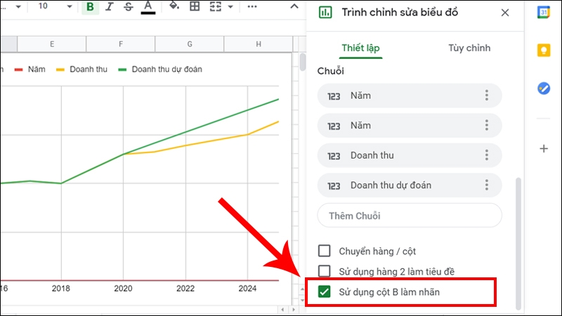 Hàm TREND (ảnh 7)