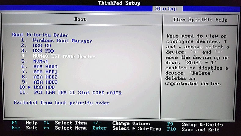 boot lenovo 10