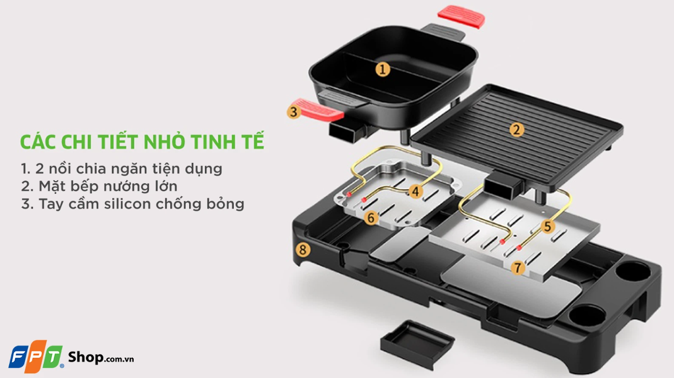 Các mẫu nồi lẩu nướng 2 ngăn (ảnh 1)