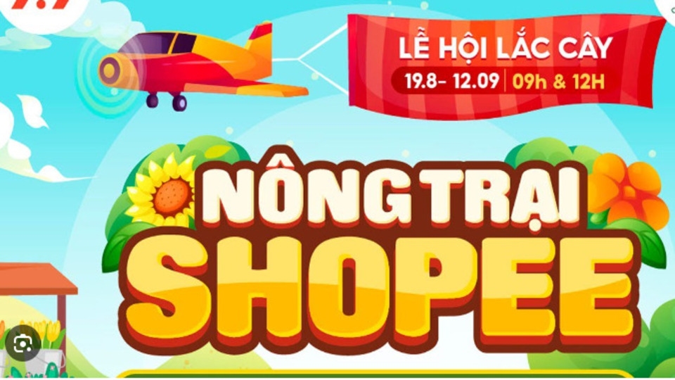 Game nông trại trên Shopee.