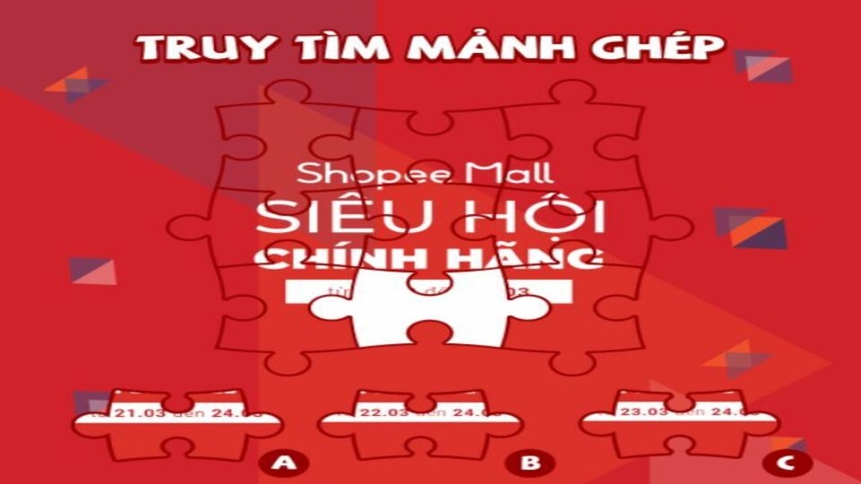 Game truy tìm mảnh ghép Shopee.