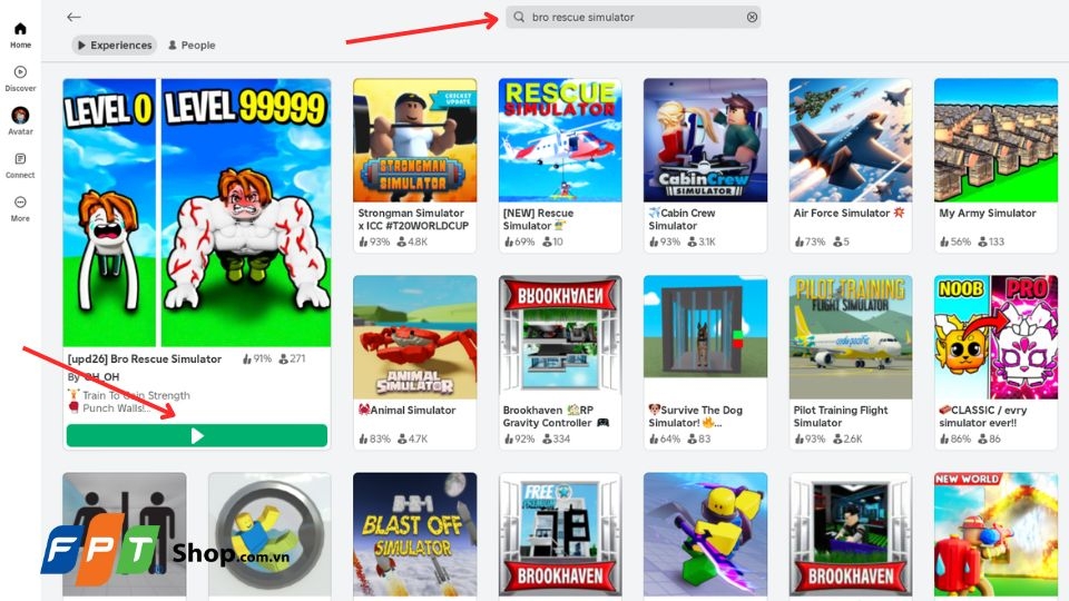 Tìm game&nbsp;Bro Rescue Simulator trên Roblox