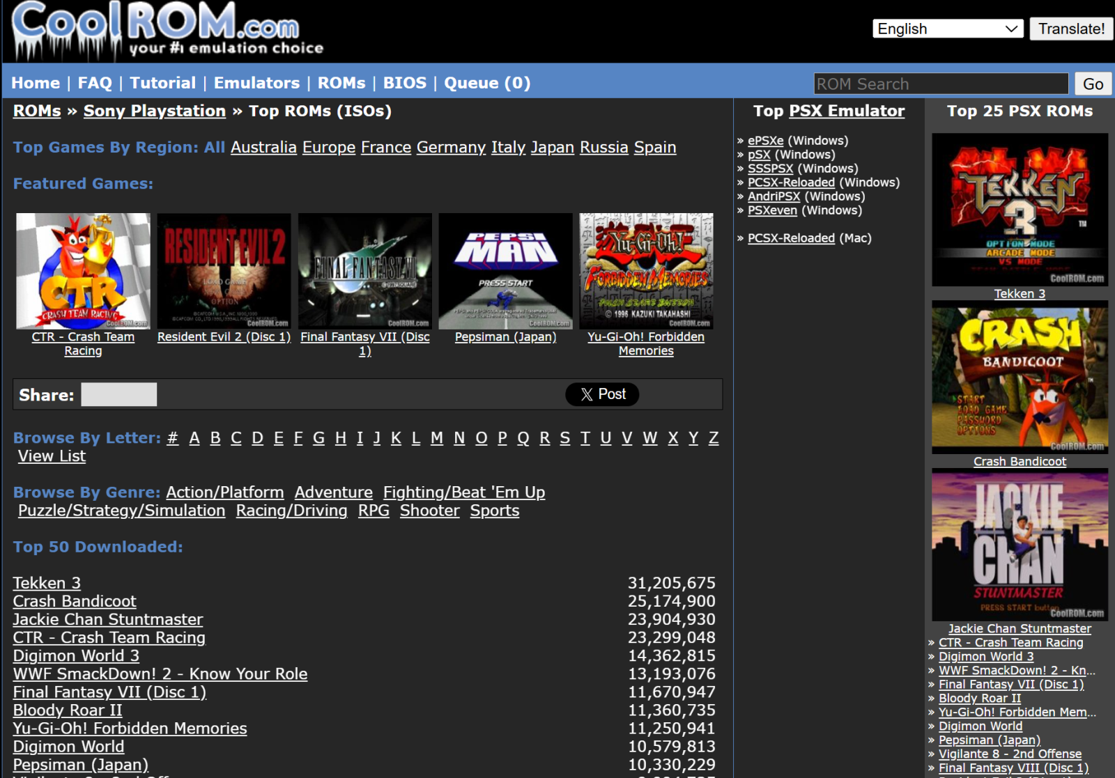 Tải game PS1 trên website