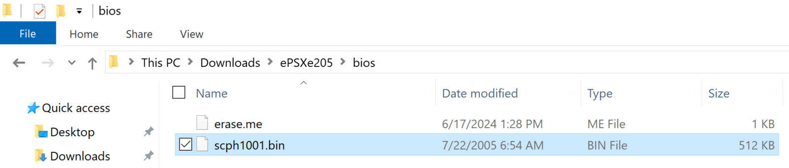 Đảm bảo có file BIOS
