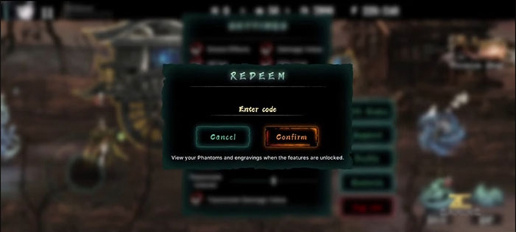 Nhập mã code vào khung trống và nhấn Confirm.