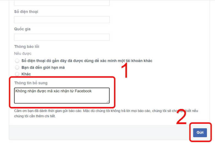 Cách khắc phục khi Facebook không gửi mã xác nhận về điện thoại