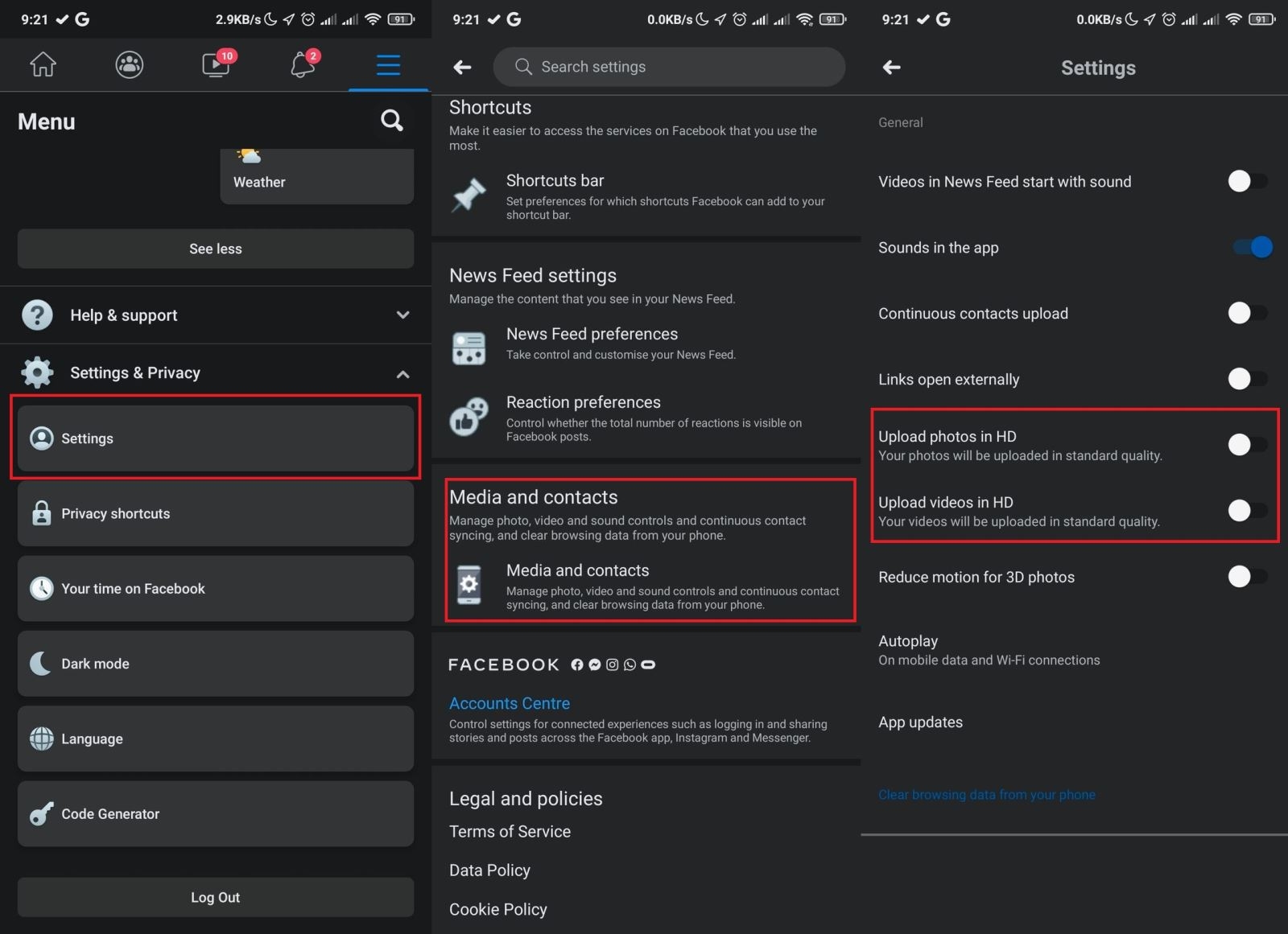 Đăng ảnh và video chất lượng cao lên Facebook trên Android