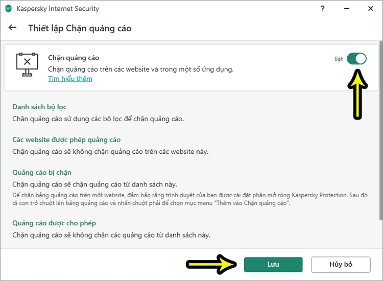 cách chặn quảng cáo trên Cốc Cốc 5