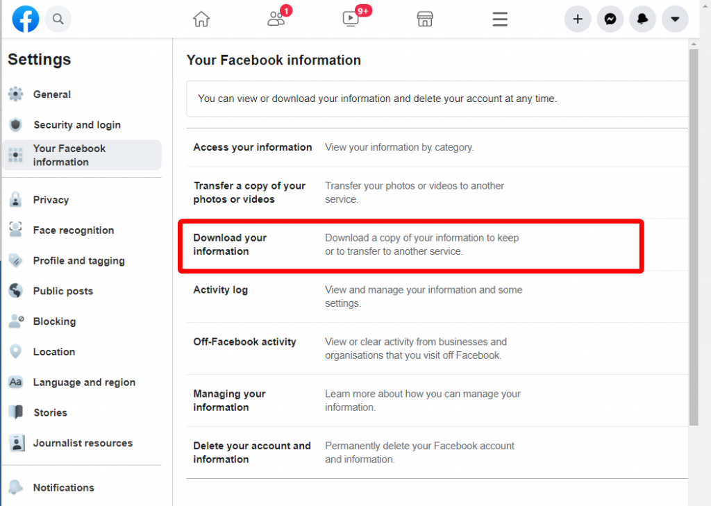 Lấy lại tin nhắn đã xóa trên Facebook bằng máy tính