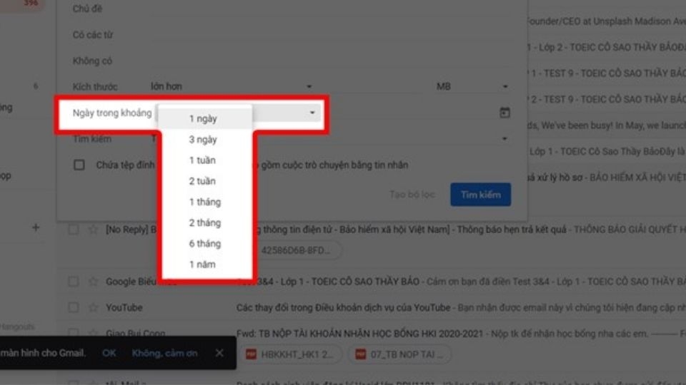 cách tìm lại email cũ 2