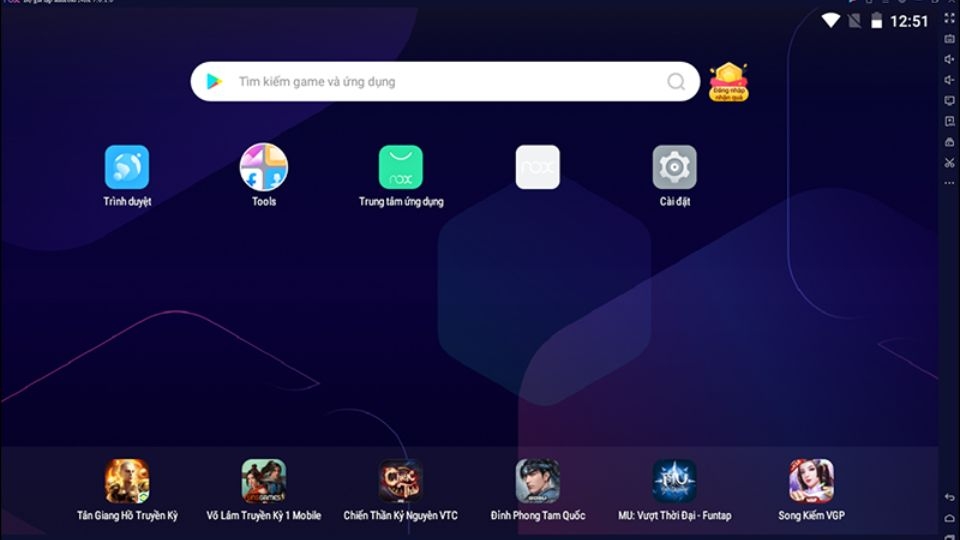 Phần mềm giả định Android Nox Player