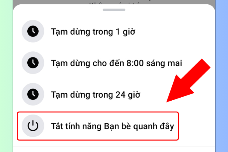 Cách tìm bạn quanh đây trên Facebook bằng điện thoại Android 10