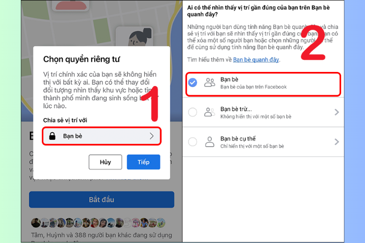 tìm bạn bè quanh đây trên Facebook bằng iPhone 5