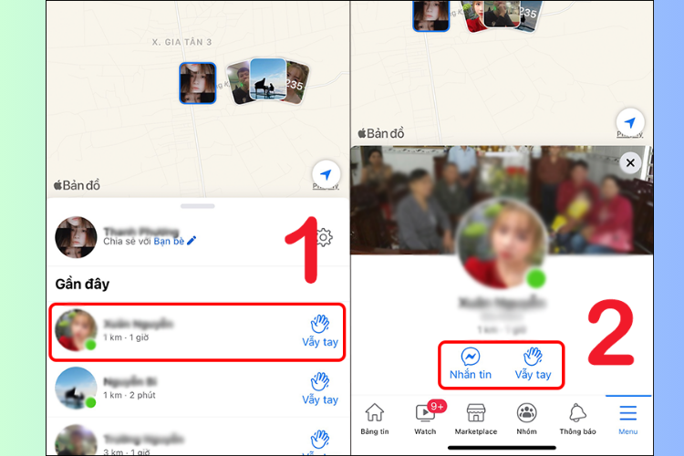 tìm bạn bè quanh đây trên Facebook bằng iPhone 7