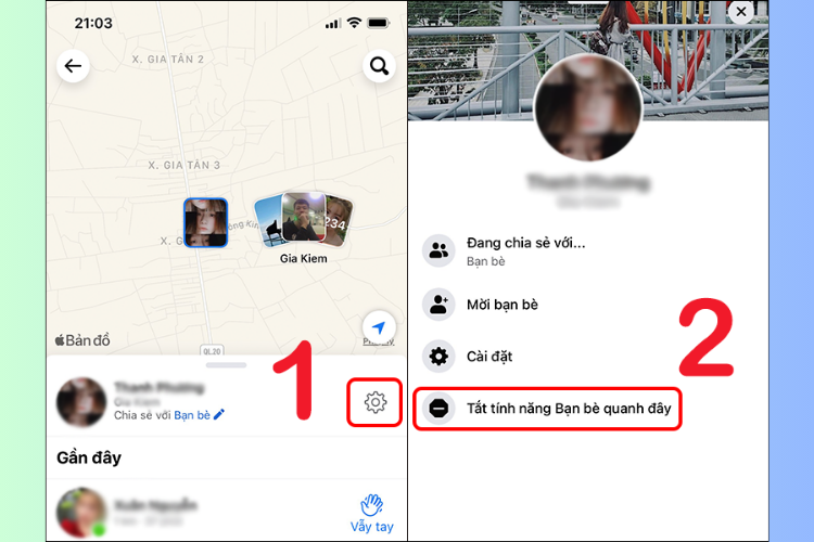 tìm bạn bè quanh đây trên Facebook bằng iPhone 8