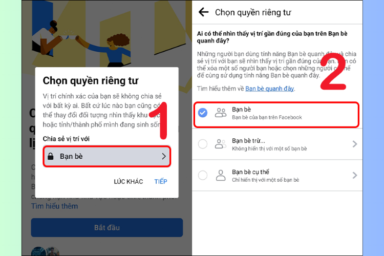 Cách tìm bạn quanh đây trên Facebook bằng điện thoại Android 7