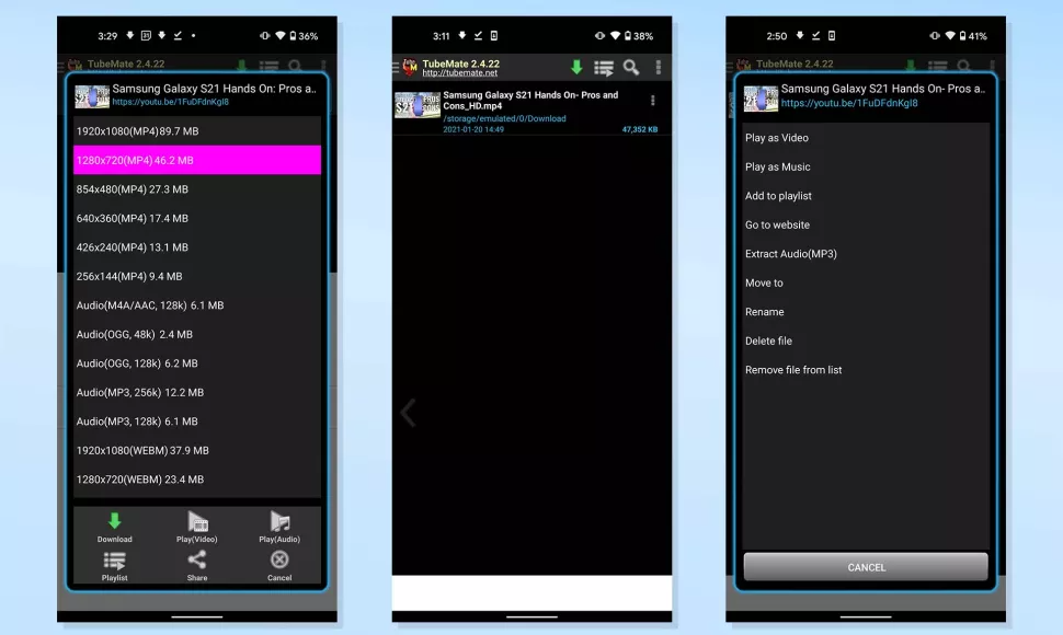 tải video YouTube về điện thoại Android 2