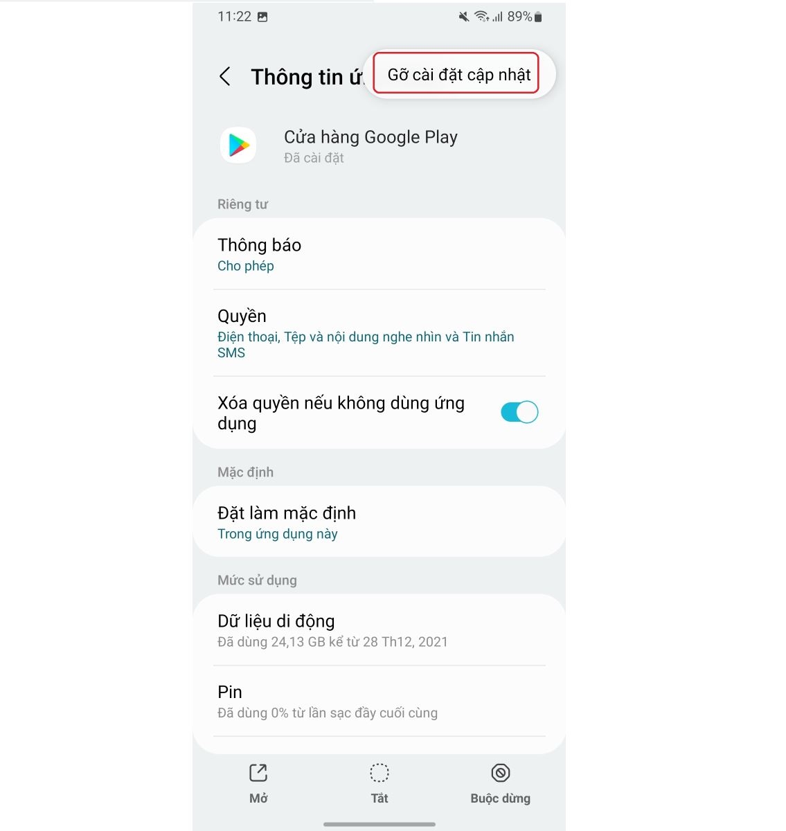 Cách sửa lỗi CH Play không tải được ứng dụng 123